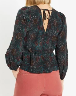 Galeries Lafayette Blouse fluide Gala imprimé noire