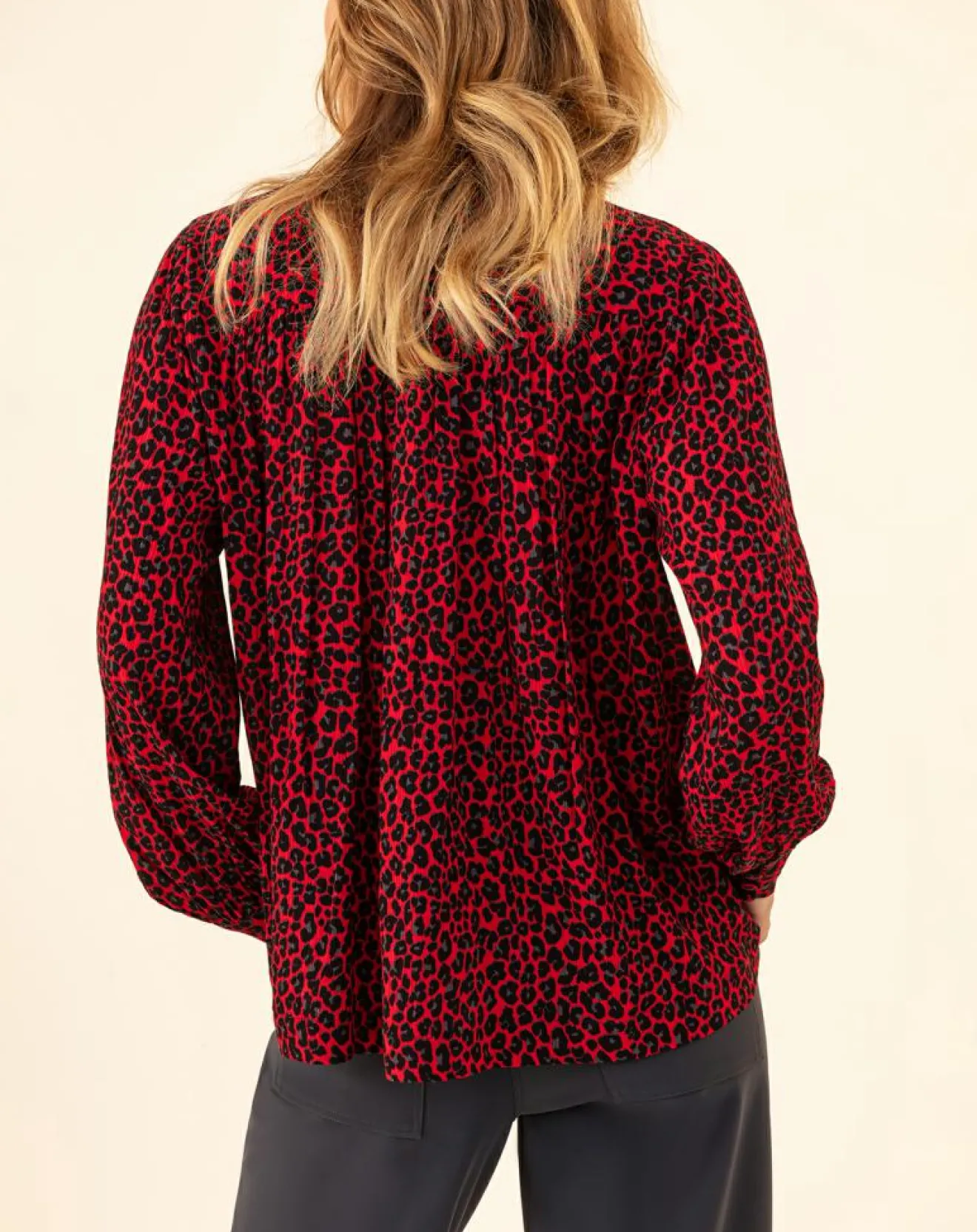 Sale Indies Blouse Ilan leo rouge