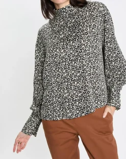 Marc O'Polo Blouse imprimée fleurs blanc/noir