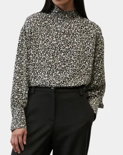 Marc O'Polo Blouse imprimée fleurs blanc/noir