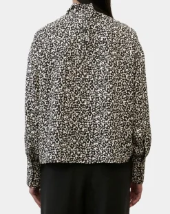 Marc O'Polo Blouse imprimée fleurs blanc/noir