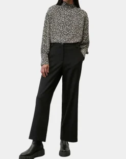 Marc O'Polo Blouse imprimée fleurs blanc/noir