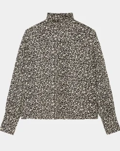 Marc O'Polo Blouse imprimée fleurs blanc/noir