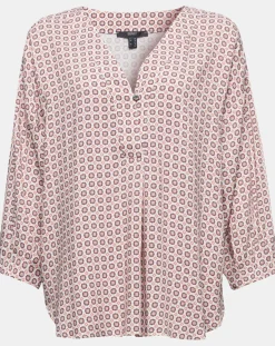 Femme Esprit Blouse imprimée géométrique blanc/multicolore