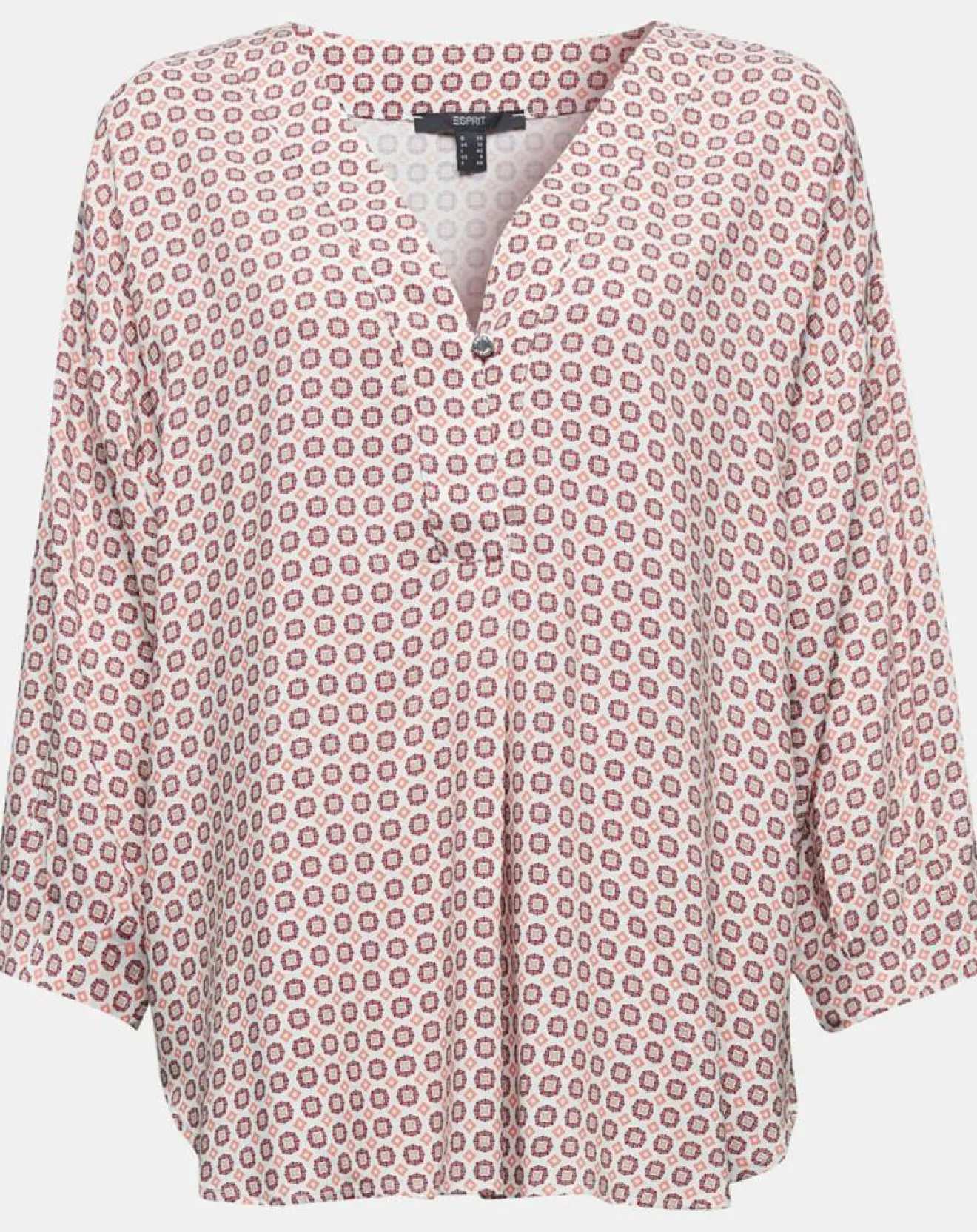 Femme Esprit Blouse imprimée géométrique blanc/multicolore