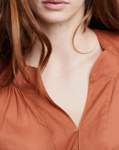 Femme Mare di Latte Blouse Jampa Lace Detail canyon