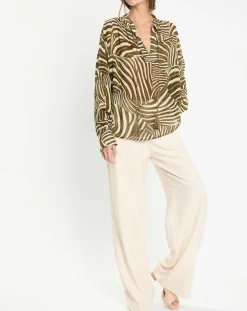 Femme Lauren Vidal Blouse Jane verte