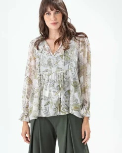 Outlet Indies Blouse Jhalak cachemire argente