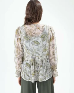 Outlet Indies Blouse Jhalak cachemire argente