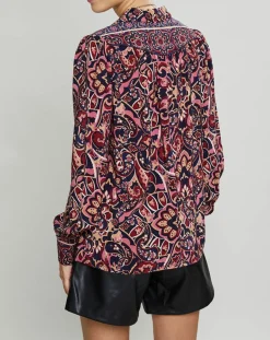 Sale Suncoo Blouse Latimy imprimée rouge/bleu/rose