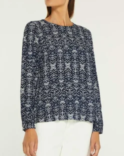 Femme Yerse Blouse Leandra bleu marine