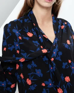 Clearance Suncoo Blouse Lexane fluide à motifs bleu klein