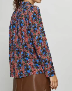 Suncoo Blouse Livia imprimée marron/bleu