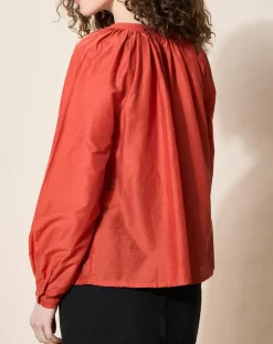 Femme Louizon Blouse loose Olivera rouge