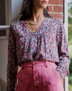 Femme Garance Paris Blouse Melrose aubergine