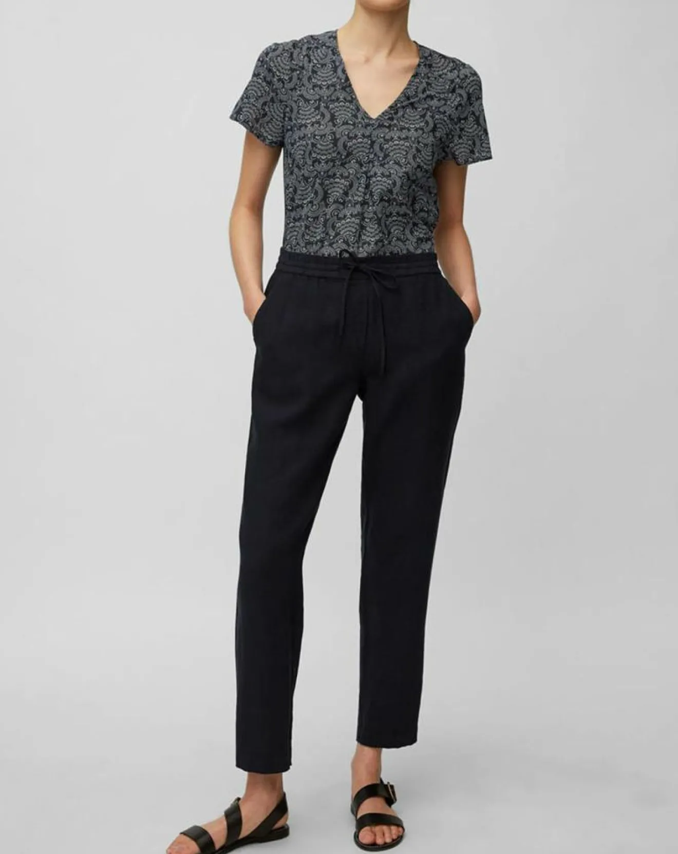 Femme Marc O'Polo Blouse paisley imprimée bleu/blanc