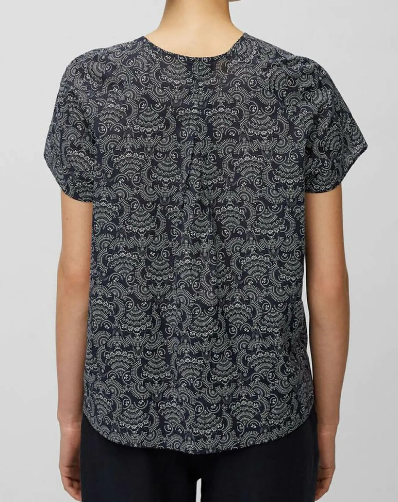 Femme Marc O'Polo Blouse paisley imprimée bleu/blanc