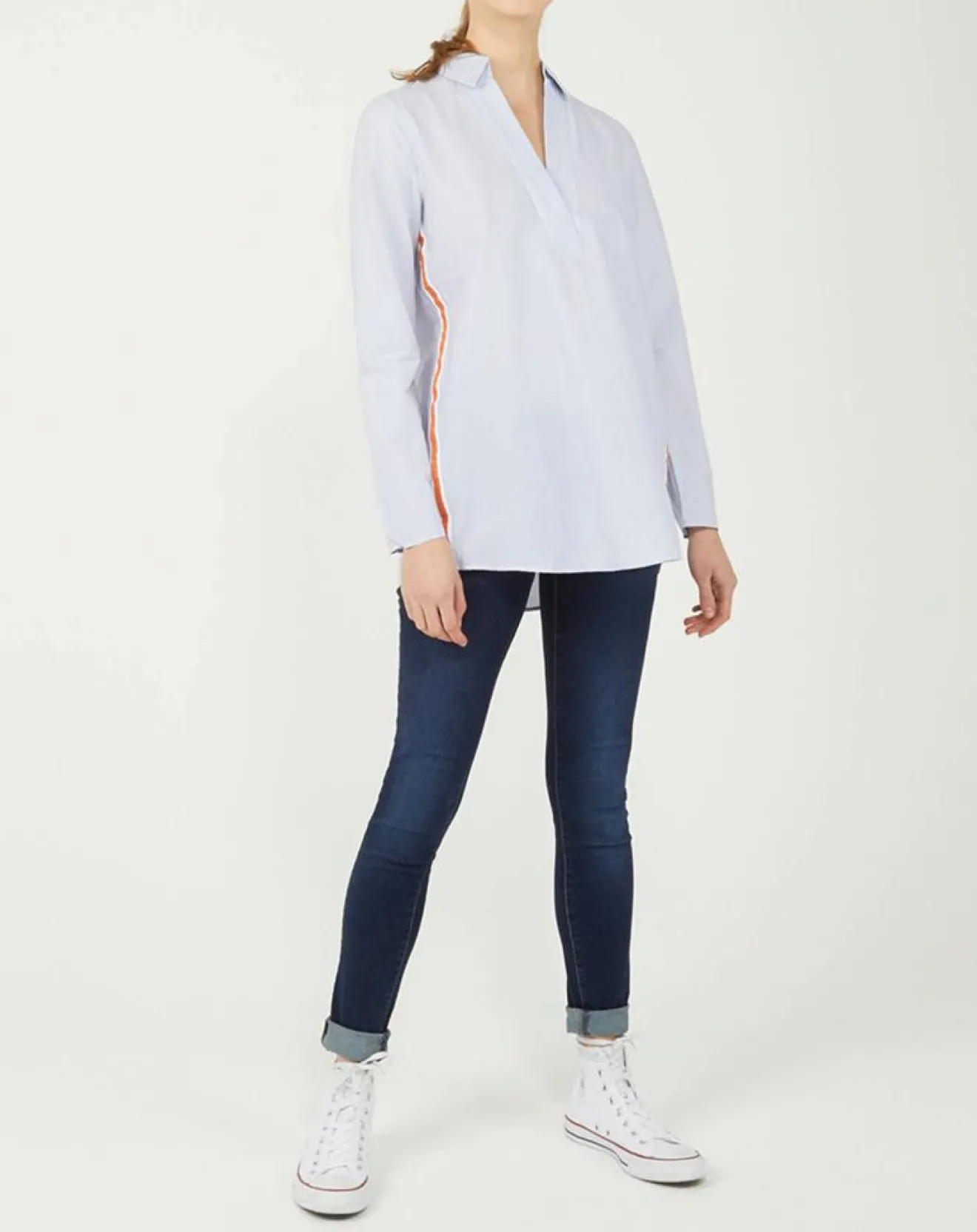 Femme Marc O'Polo Blouse Popelin rayée bleue