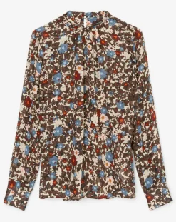 Online Marc O'Polo Blouse Romantique Fleur marron/multicolore