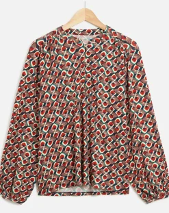 Clearance Caroll Blouse Tess imprimée rouge