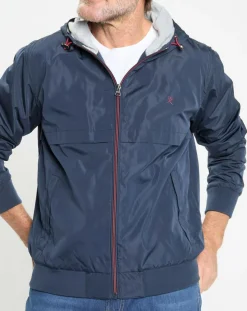 Homme Hackett London Blouson à capuche Sport bleu