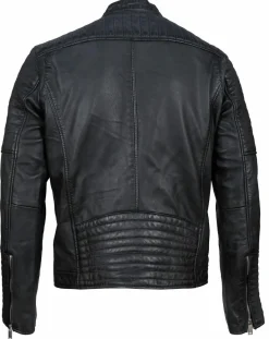 Best Blue Wellford Blouson Biker en Cuir Junior noir