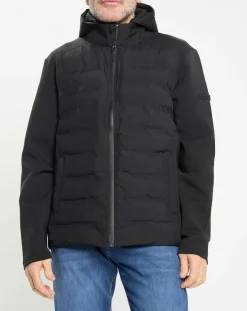 Hackett London Blouson Bimatière à capuche jersey noir
