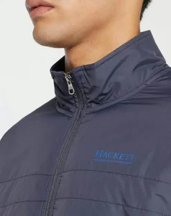 Homme Hackett London Blouson bi-matière bleu marine
