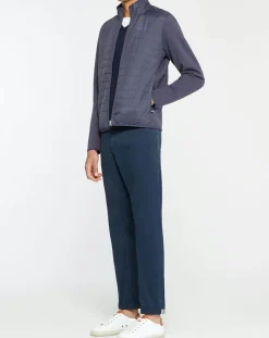 Homme Hackett London Blouson bi-matière bleu marine