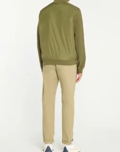 Outlet Galeries Lafayette Blouson bi-matière Mamix kaki foncé