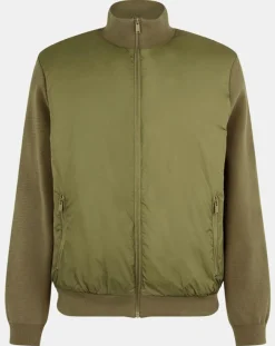 Outlet Galeries Lafayette Blouson bi-matière Mamix kaki foncé