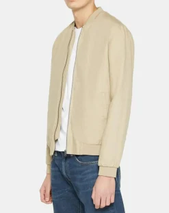 Homme Galeries Lafayette Blouson bombers 100% Lin Poulin beige