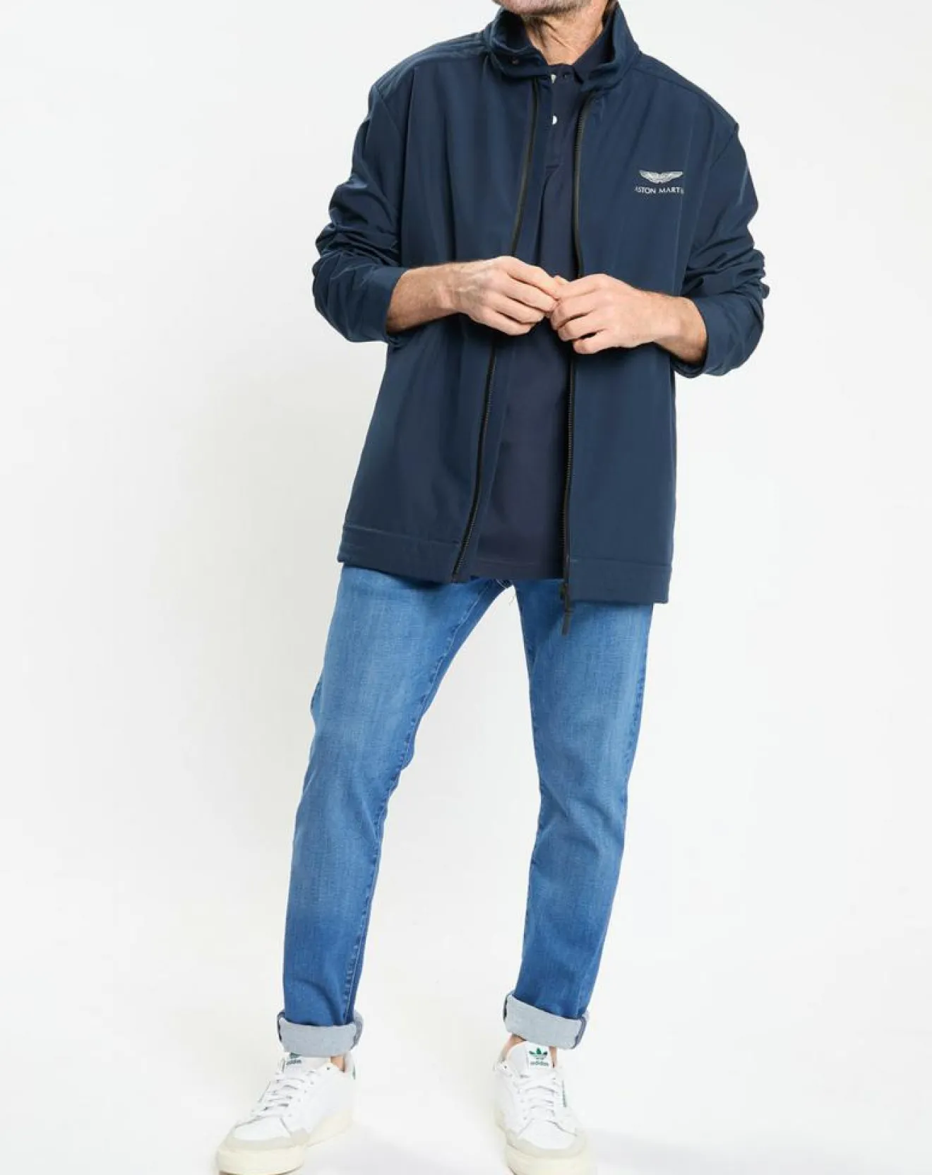 Outlet Hackett London Blouson col montant Aston Martin Racing bleu