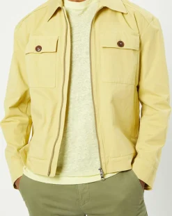 Homme Marc O'Polo Blouson Coton Organic Double Poche jaune clair