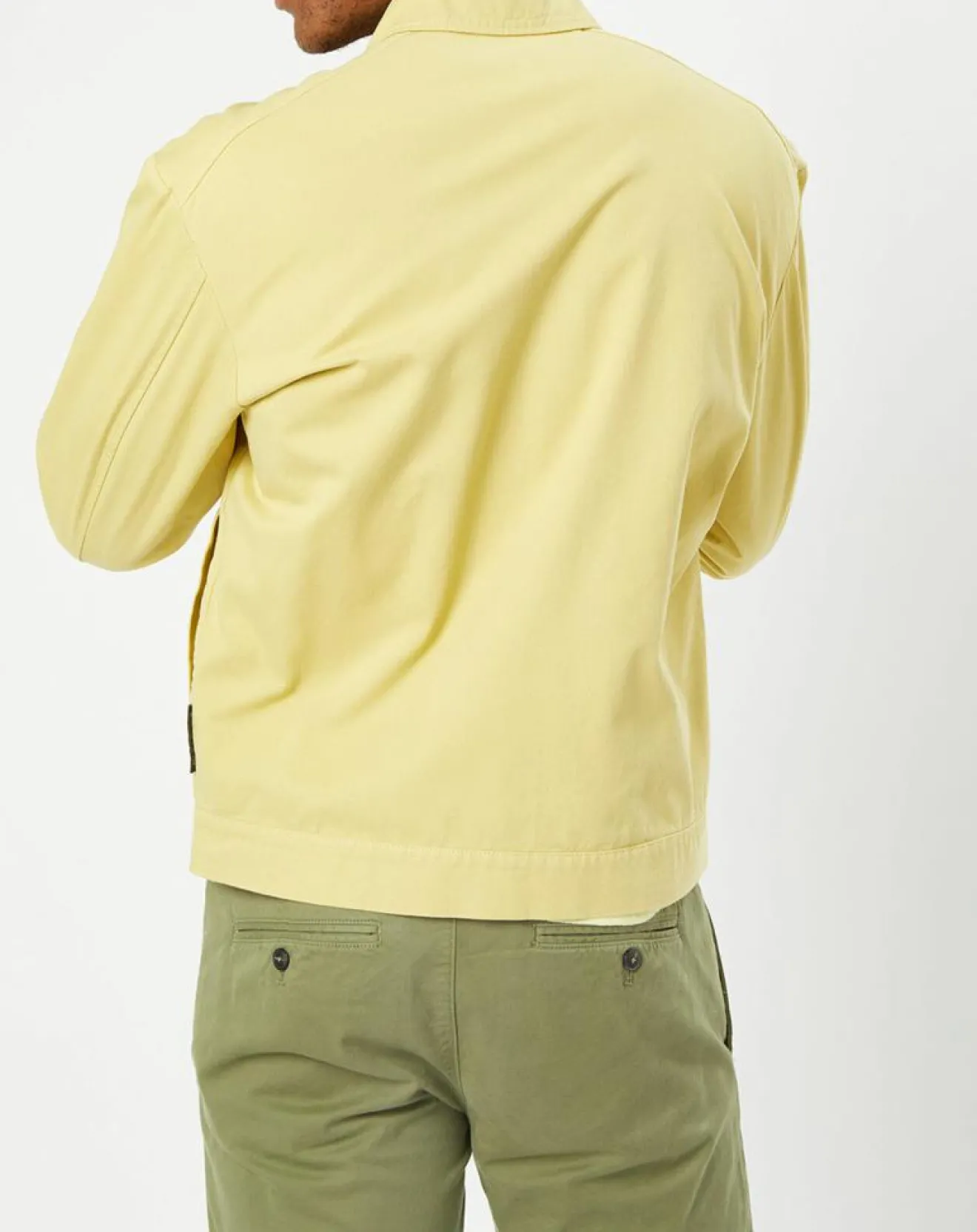 Homme Marc O'Polo Blouson Coton Organic Double Poche jaune clair