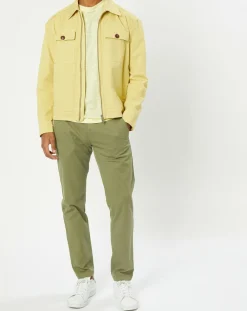 Homme Marc O'Polo Blouson Coton Organic Double Poche jaune clair
