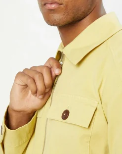 Homme Marc O'Polo Blouson Coton Organic Double Poche jaune clair
