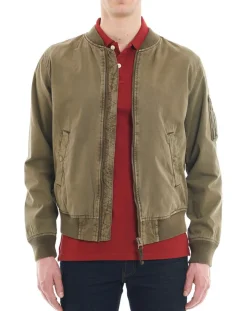 Homme Jack & Jones Blouson Cotton Wash kaki