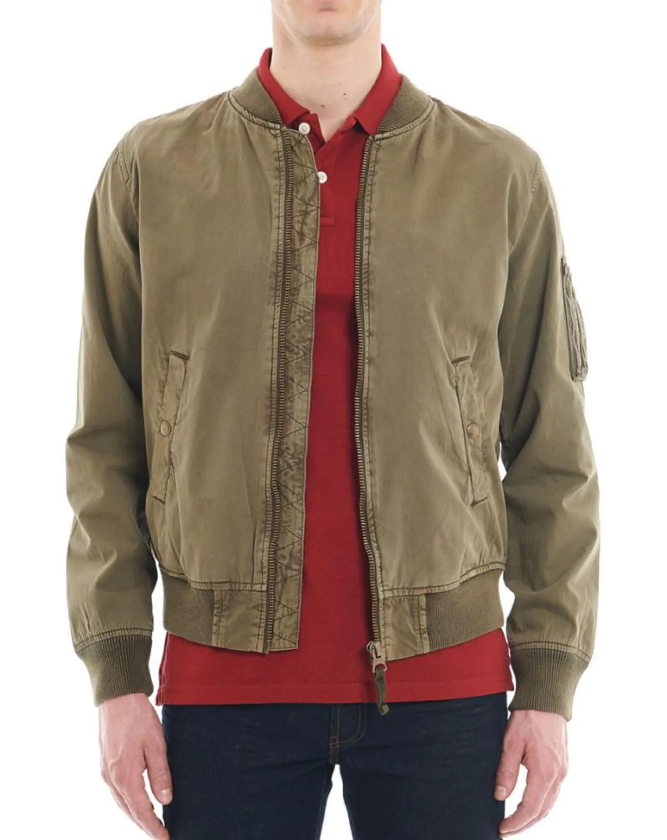 Homme Jack & Jones Blouson Cotton Wash kaki