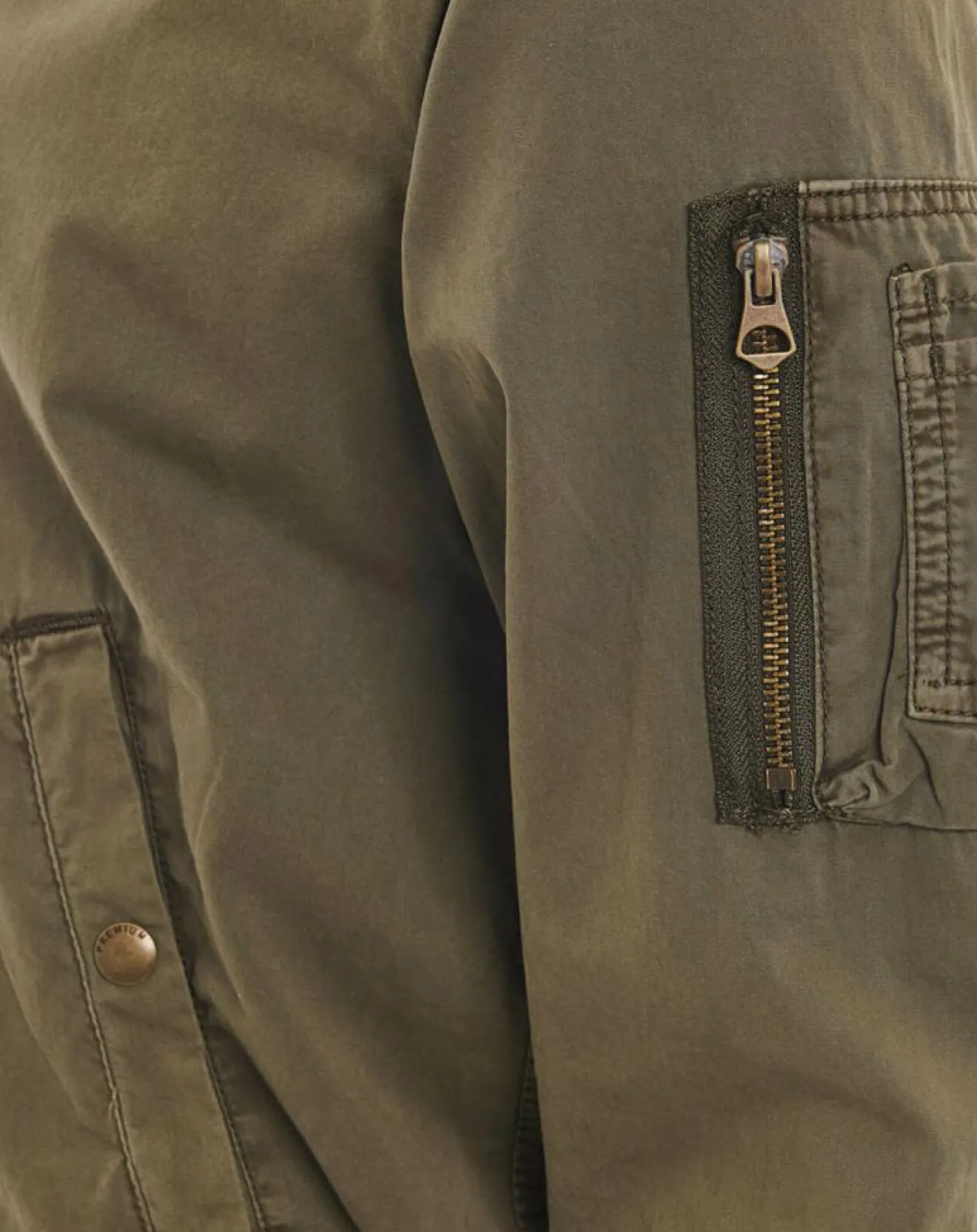 Homme Jack & Jones Blouson Cotton Wash kaki