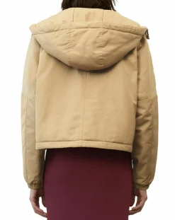 Femme Marc O'Polo Blouson court à capuche poches zip beige