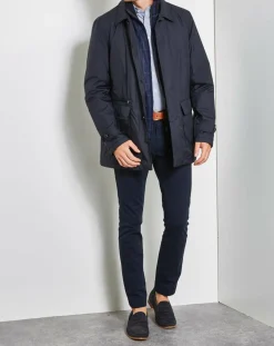 Hot Hackett London Blouson en flanelle Mayfair bleu marine