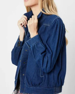 Femme Molly Bracken Blouson en jean bleu