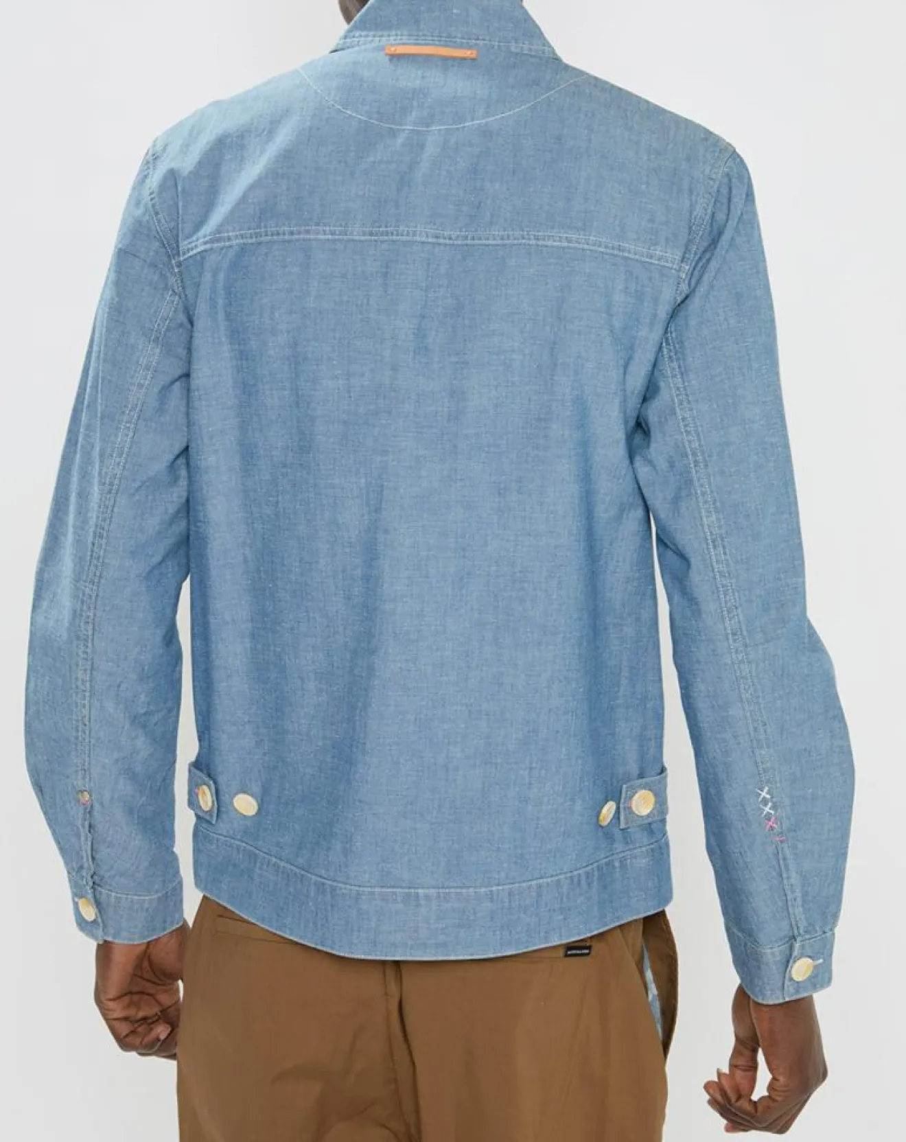 Homme Scotch & Soda Blouson en Jean Chambray bleu