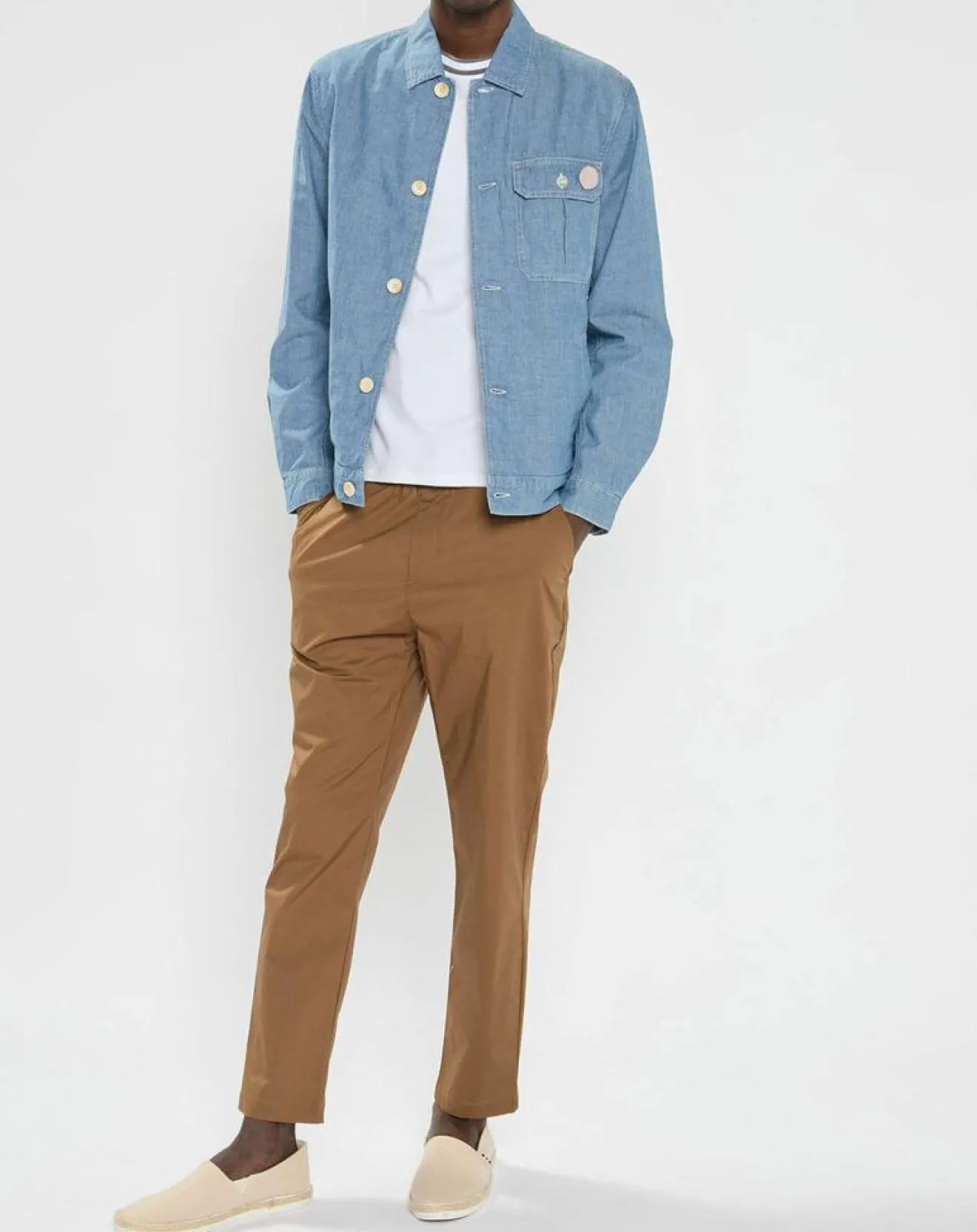 Homme Scotch & Soda Blouson en Jean Chambray bleu