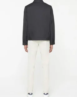 Homme Hackett London Blouson en toile uni bleu foncé