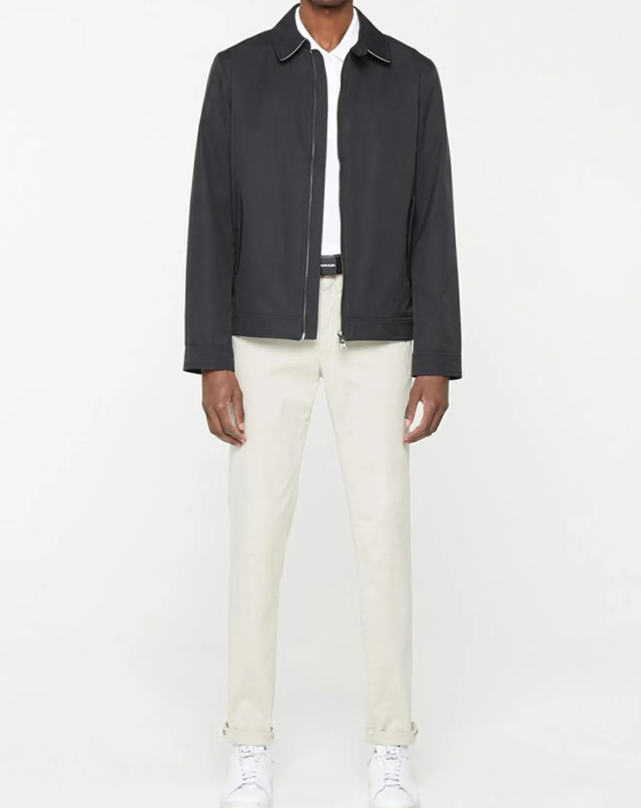 Homme Hackett London Blouson en toile uni bleu foncé