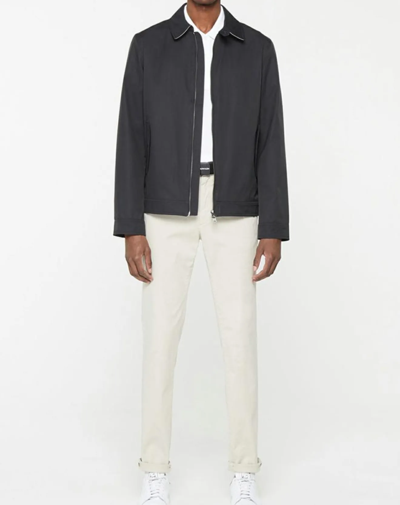 Homme Hackett London Blouson en toile uni bleu foncé