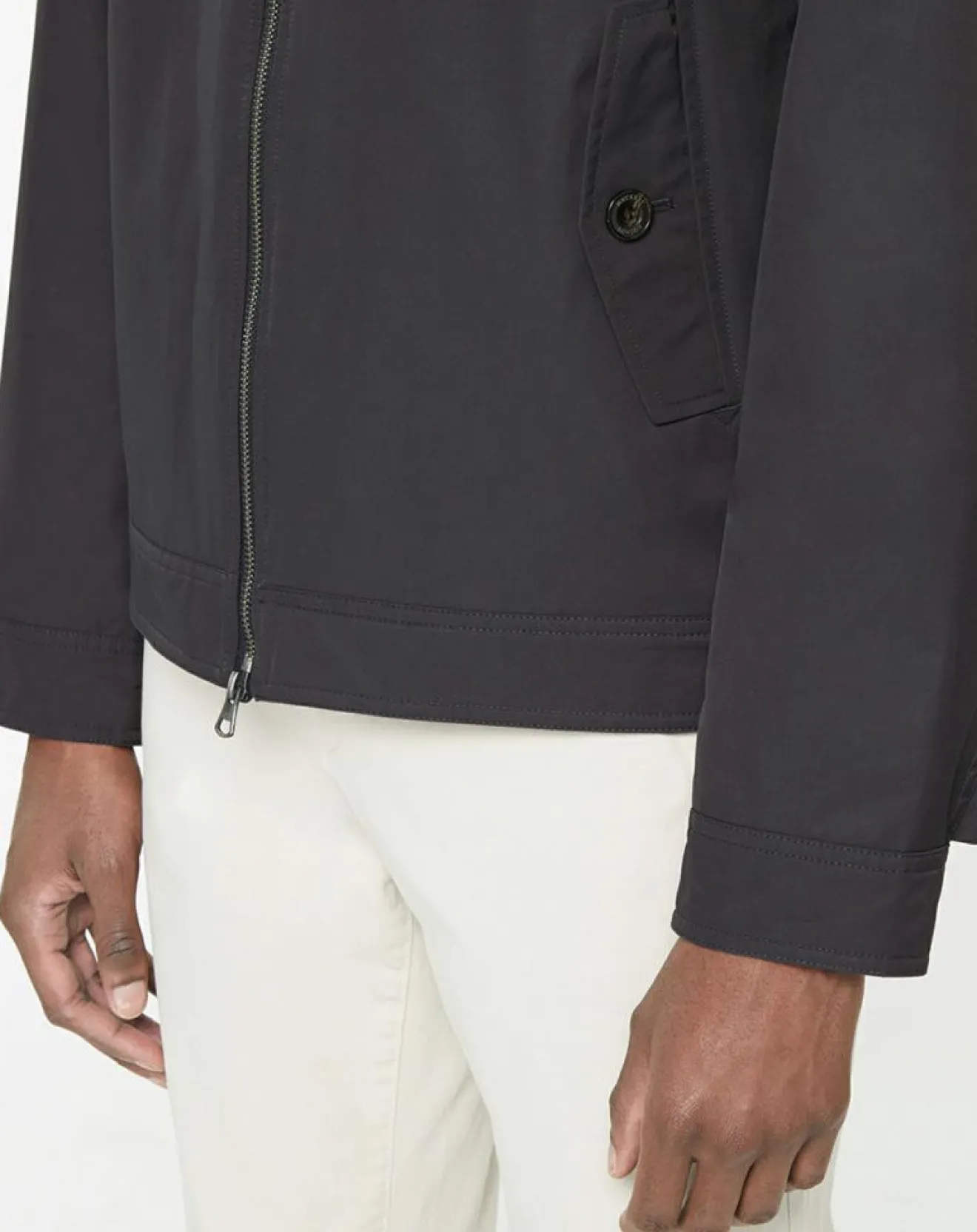 Homme Hackett London Blouson en toile uni bleu foncé
