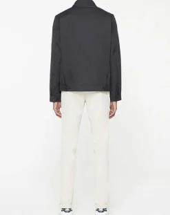 Homme Hackett London Blouson en toile uni bleu foncé